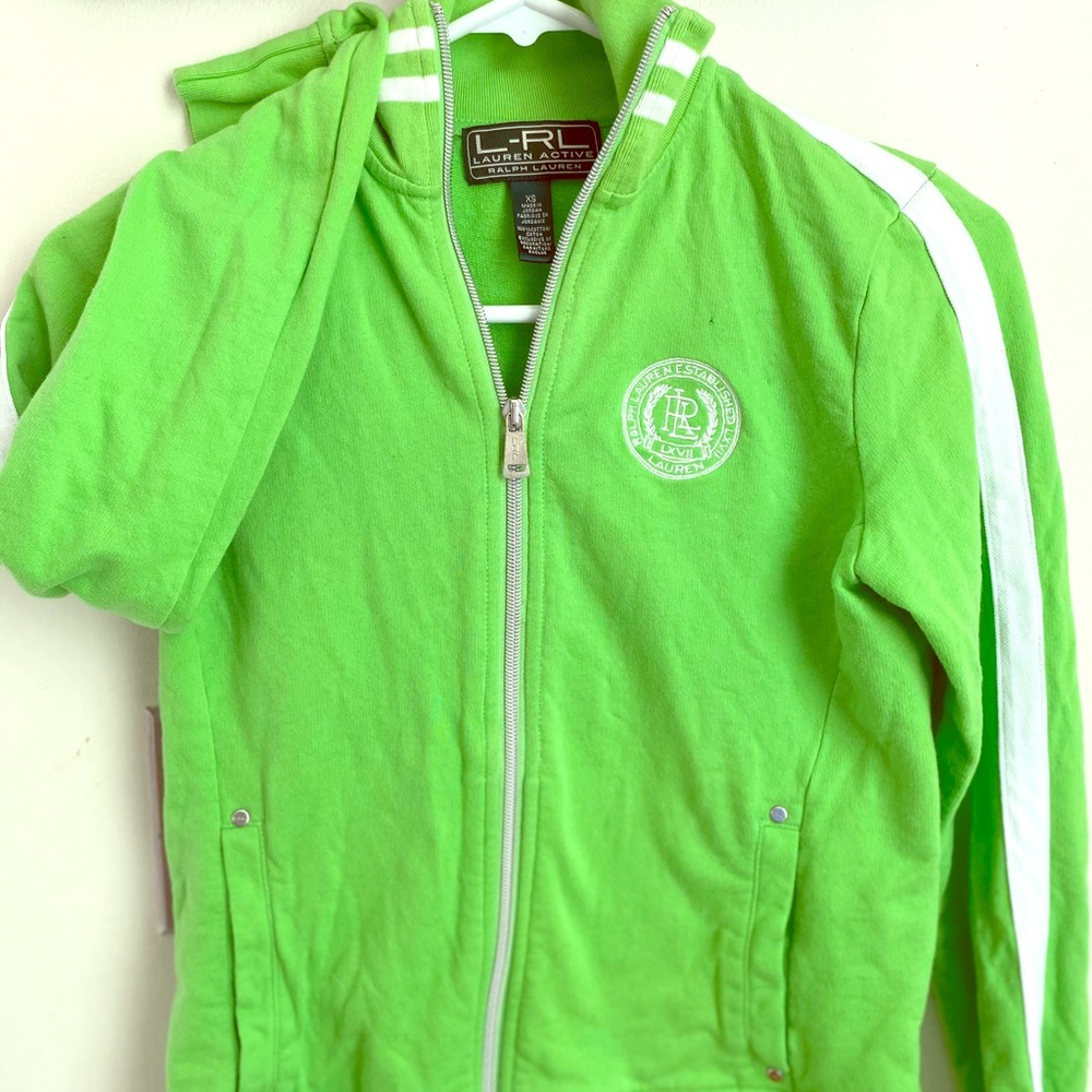 VINTAGE Lauren Ralph Lauren active zip up. Size XS